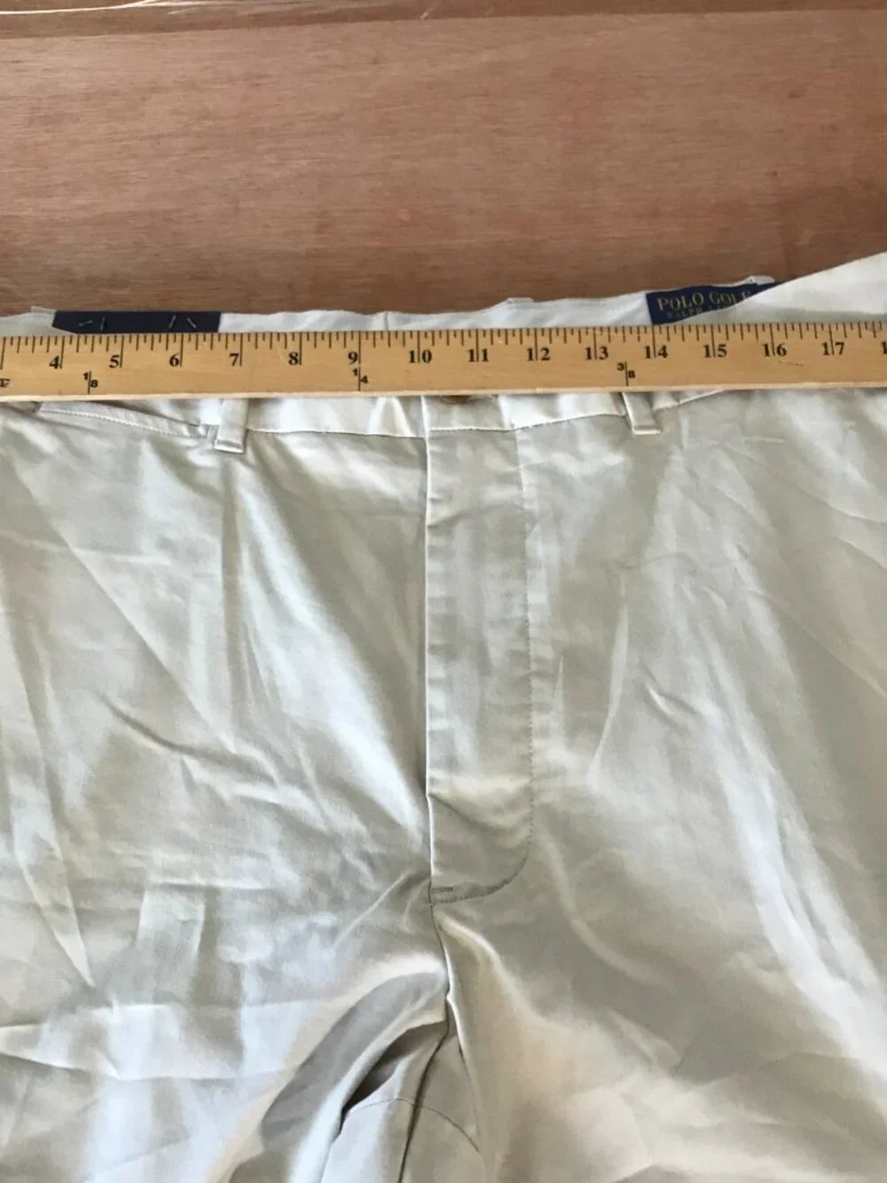 Polo Golf Ralph Lauren Shorts Men 38 Beige High Rise Moisture Wicking Athleisure